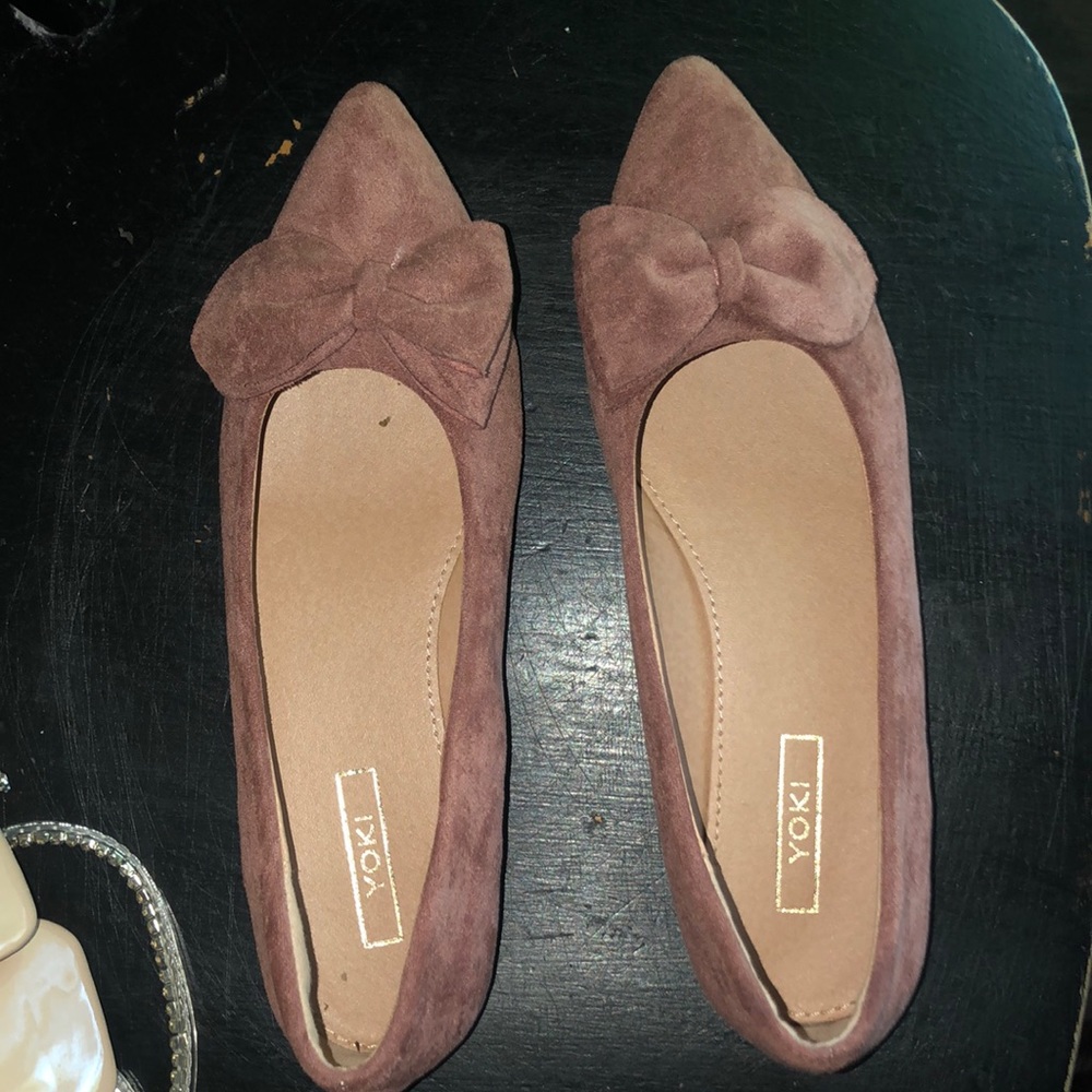 Pink bow flats